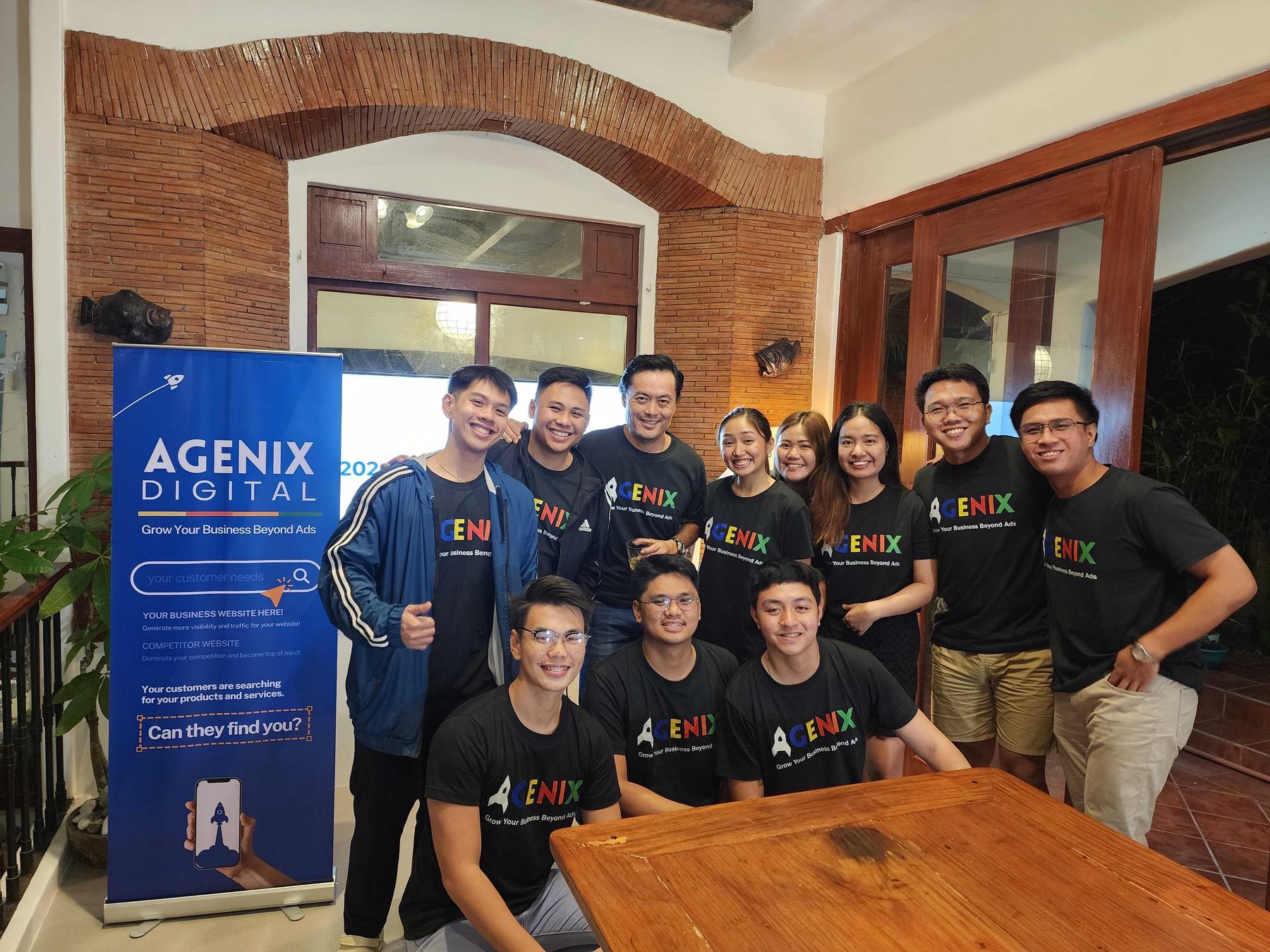 Clarry Herrera with the AGENIX Digital team